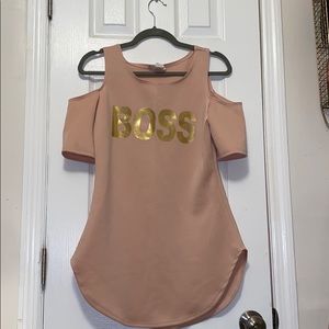 Light pink boss shirt